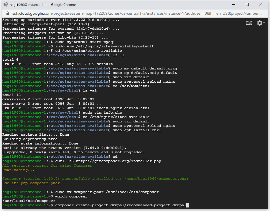 Google Cloud Platformで無料の範囲でDrupal8をセットアップした Google Cloud Platformで無料の範囲でDrupal8をセットアップした